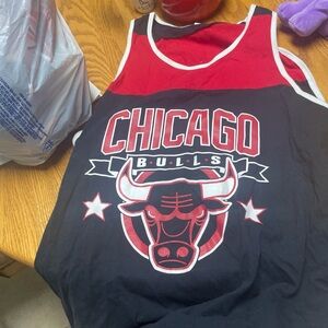 NBA Chicago Bulls Red and Black Tank Top
